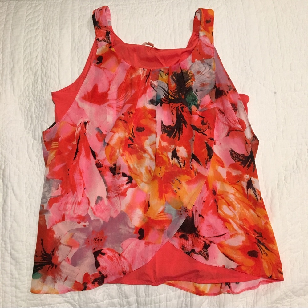 Bright floral tank top